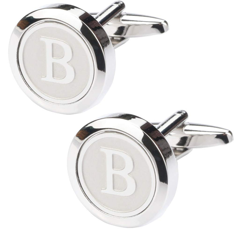 Personalized Round Letter B Cufflinks - SHOPWITHSTYLE