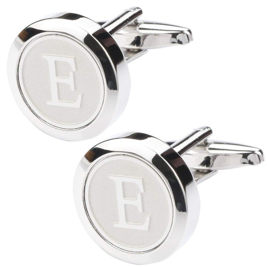 Personalized Round Letter E Cufflinks - SHOPWITHSTYLE