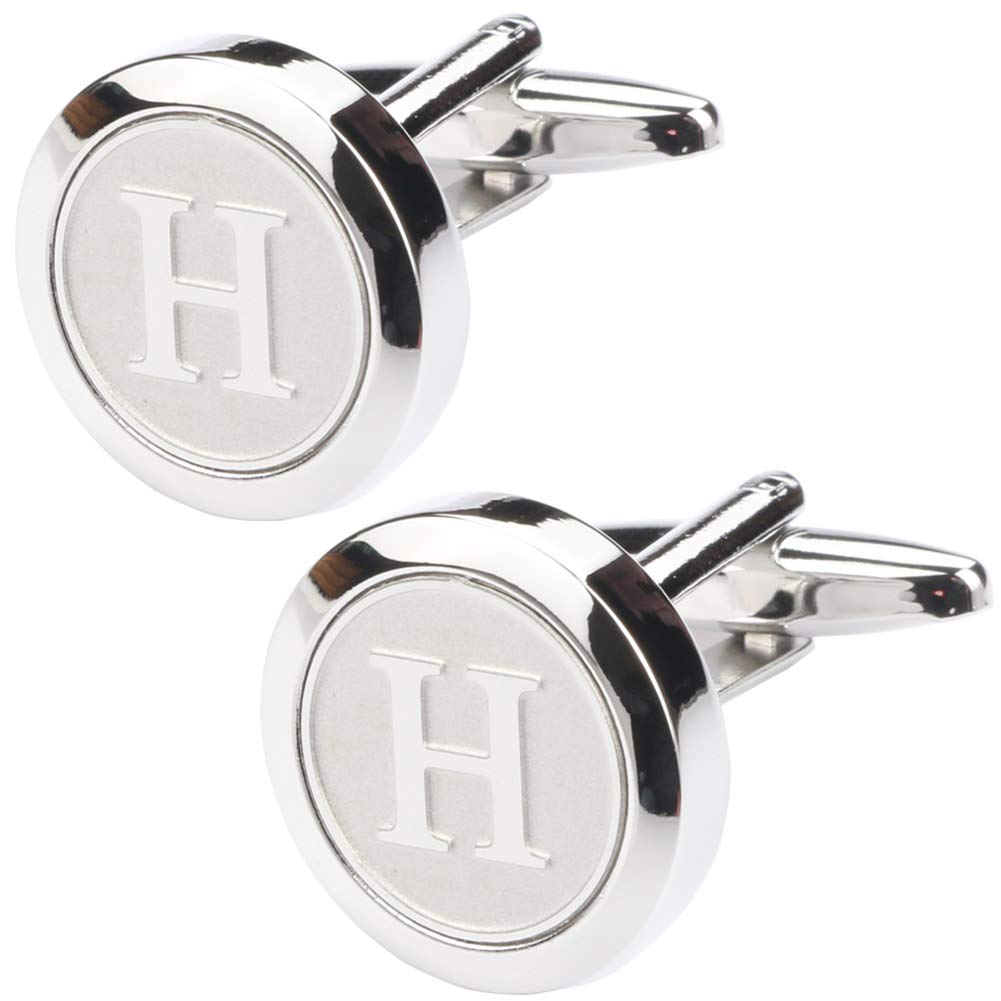 Personalized Round Letter H Cufflinks - SHOPWITHSTYLE