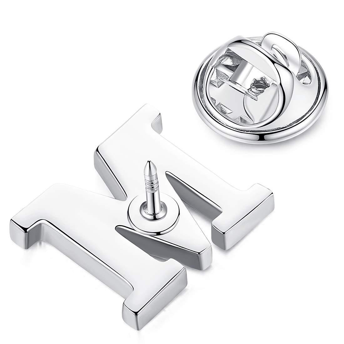 Albetro Personalized Initials Letter Lapel Pin Brooch (A-Z) - SHOPWITHSTYLE