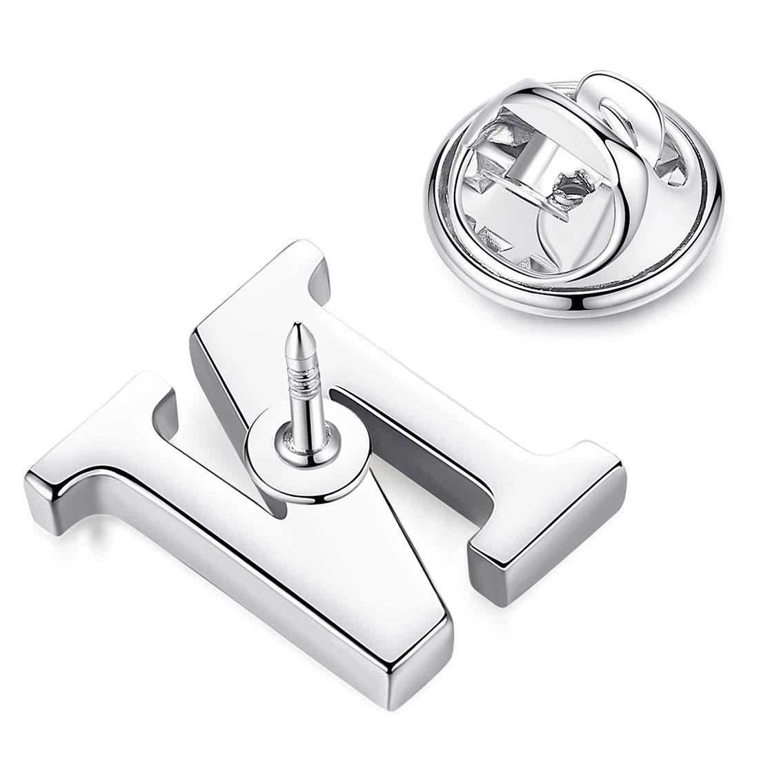 Albetro Personalized Initials Letter Lapel Pin Brooch (A-Z) - SHOPWITHSTYLE
