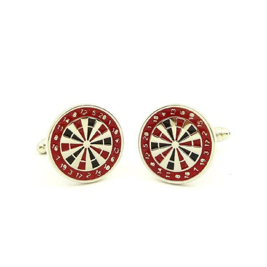 Red and Black  Dart Board Cufflinks for Men - SHOPWITHSTYLE