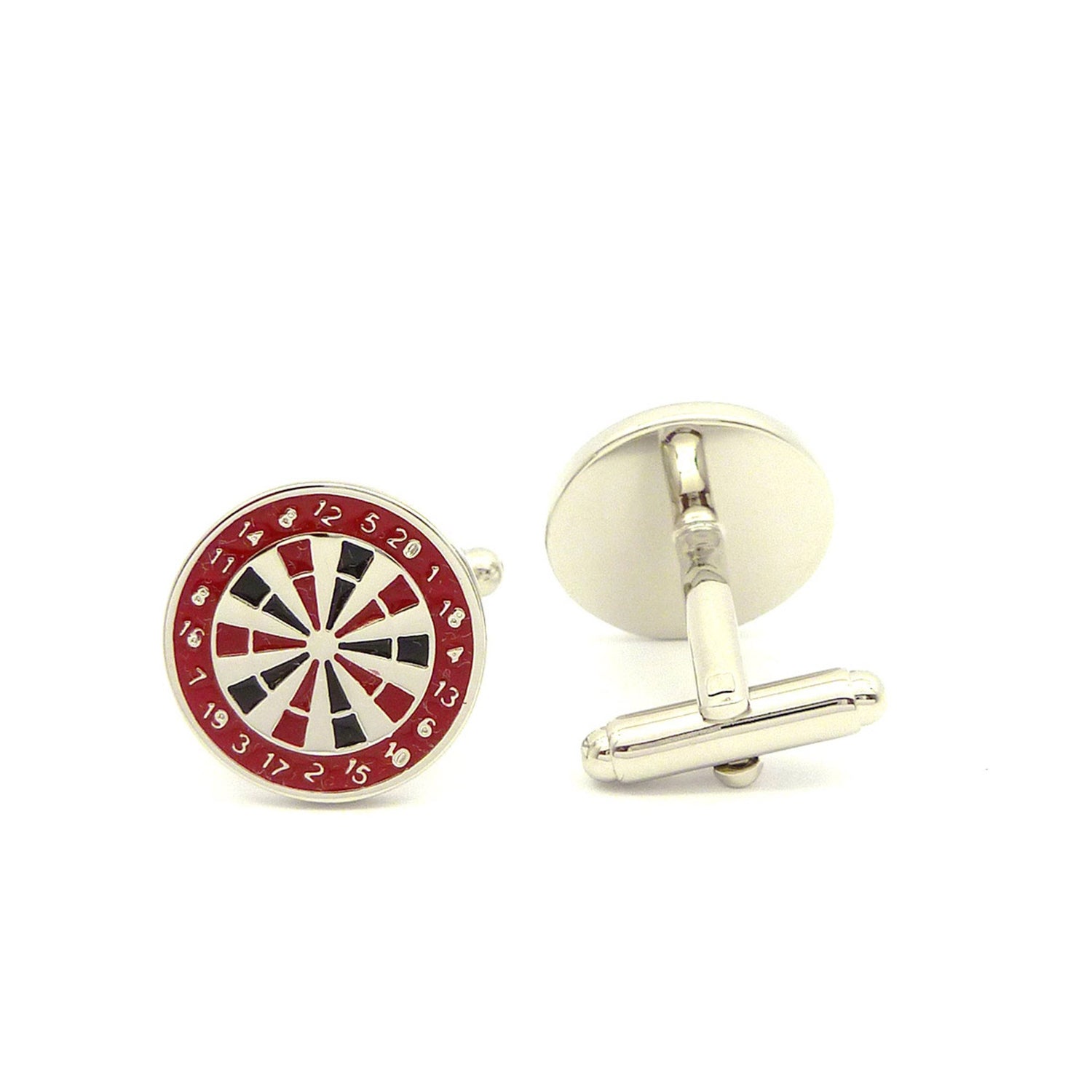 Red and Black  Dart Board Cufflinks for Men - SHOPWITHSTYLE