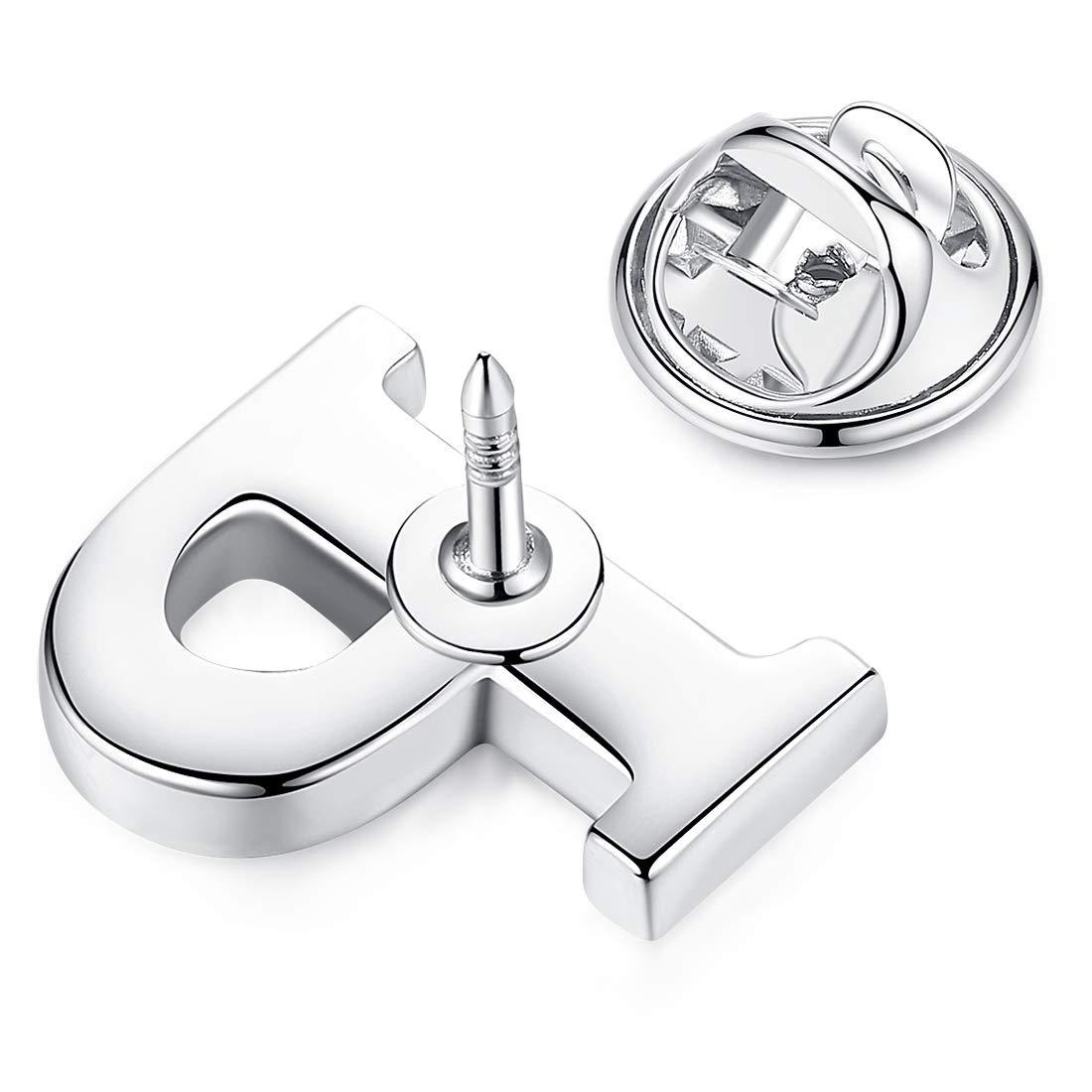 Albetro Personalized Initials Letter Lapel Pin Brooch (A-Z) - SHOPWITHSTYLE