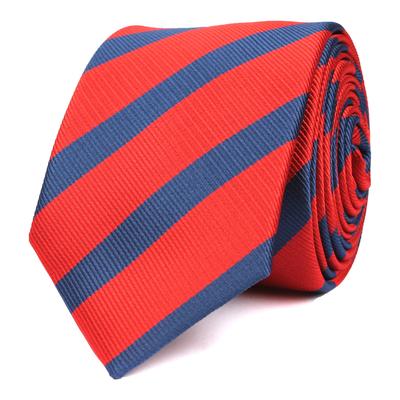 8 cm Red and Navy Blue Stripe Tie - SHOPWITHSTYLE