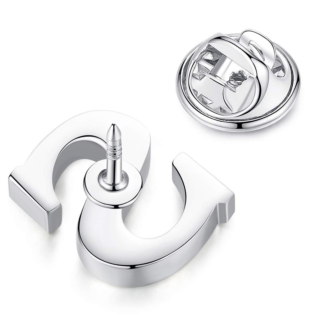 Albetro Personalized Initials Letter Lapel Pin Brooch (A-Z) - SHOPWITHSTYLE