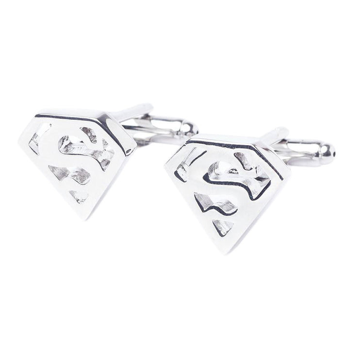 Super Man Silver Metal Cuffinks for Men - SHOPWITHSTYLE
