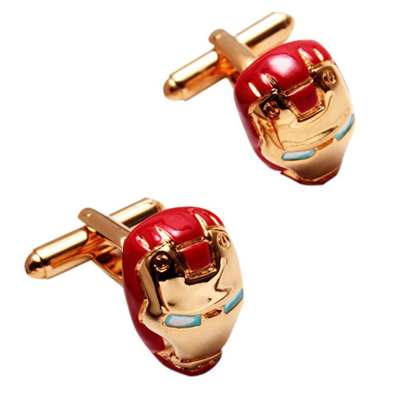 Ironman Gold Metal Cuffinks for Men - SHOPWITHSTYLE