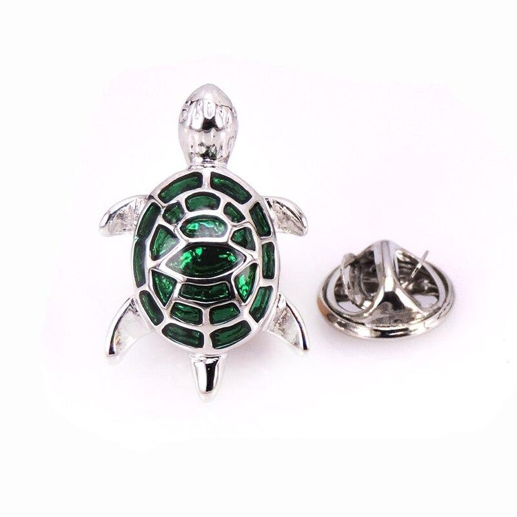 Green Turtle Lapel Pin-SHOPWITHSTYLE