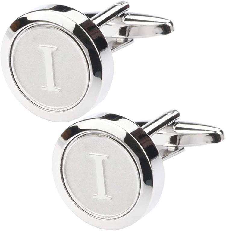 Round Letter I Cufflinks -SHOPWITHSTYLE