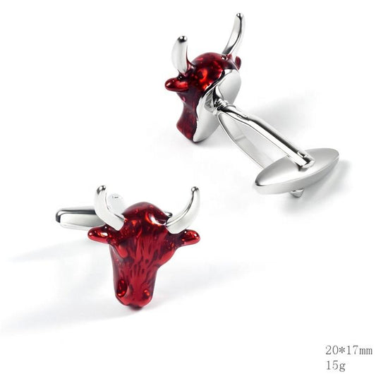 Red Oxhead Cufflinks