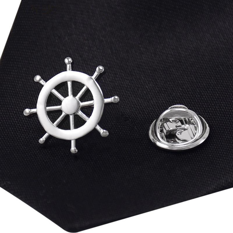 Silver Captain Wheel Lapel Pin – SHOPWITHSTYLE