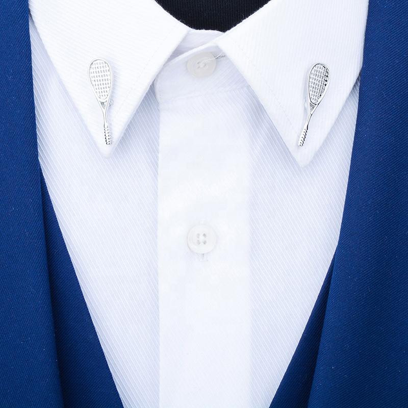 Silver Tennis Racket Lapel Pin-SHOPWITHSTYLE