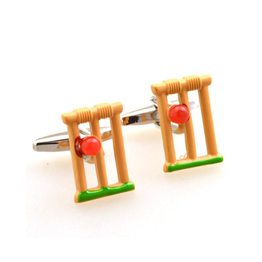 Cricket Stumps and Ball Cufflinks-SHOPWITHSTYLE