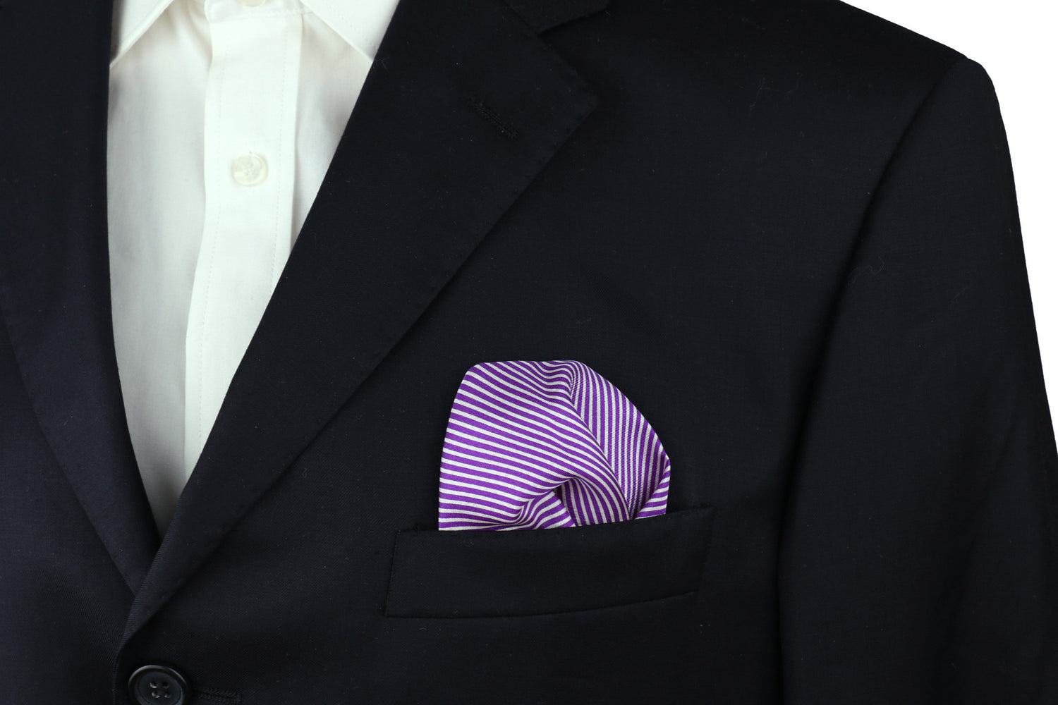 Pinstripe Silk Pocket Square - SHOPWITHSTYLE