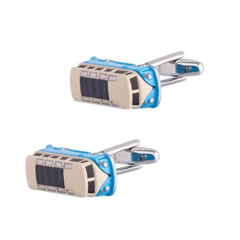 Camper Bus Cufflinks Blue-SHOPWITHSTYLE