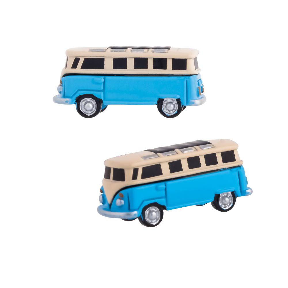 Camper Bus Cufflinks Blue-SHOPWITHSTYLE
