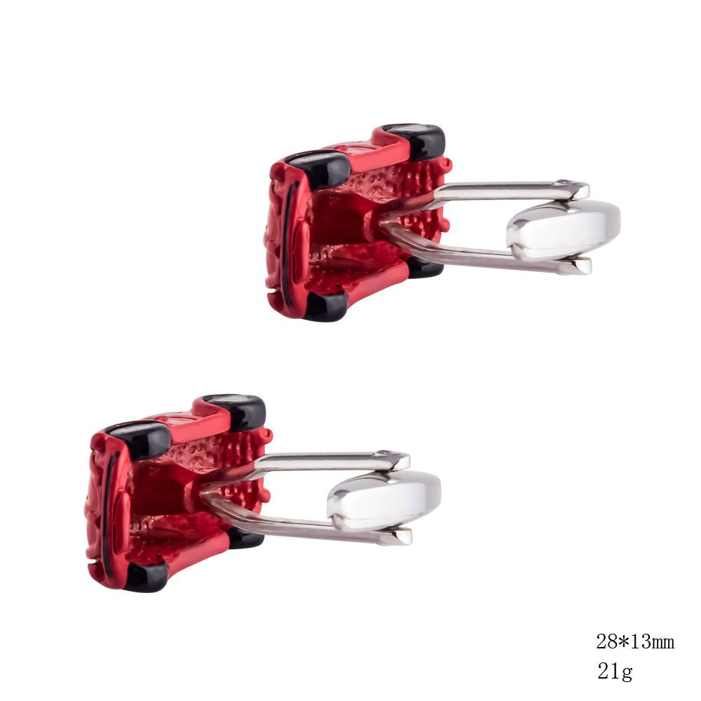 Red Vintage Sports Car Cufflinks-SHOPWITHSTYLE