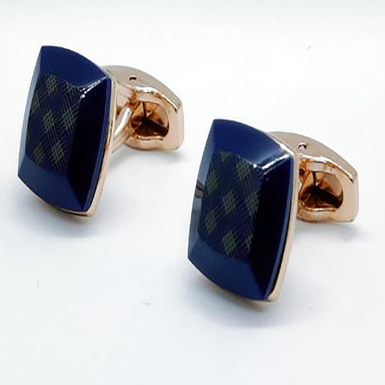 Navy Blue High end Opal Cufflinks