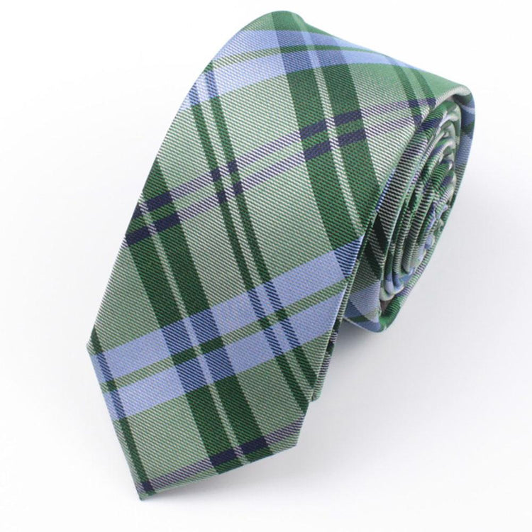 Hunter Green Silk Tartan Necktie-SHOPWITHSTYLE