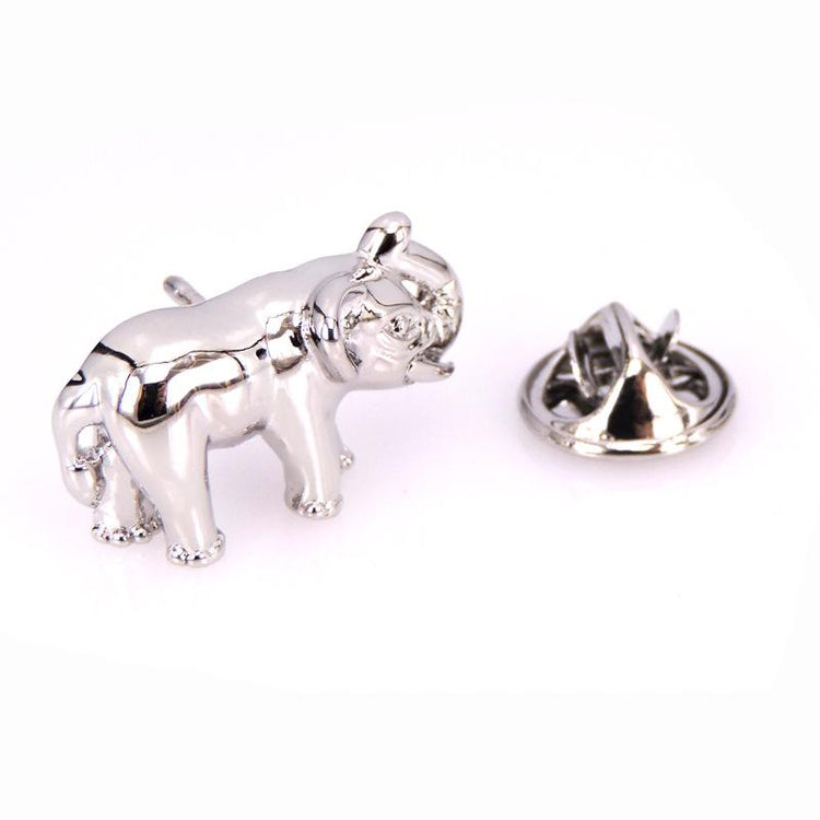 Silver Elephant Lapel Pin- SHOPWITHSTYLE