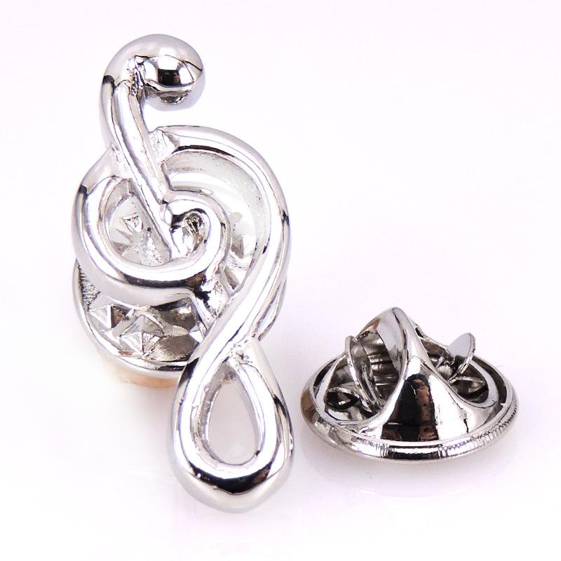 Silver Treble Clef Lapel Pin- SHOPWITHSTYLE