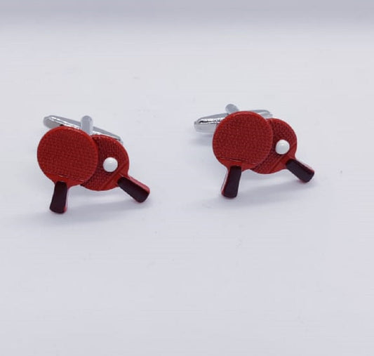 Table Tennis Ping Pong Paddle Cufflinks