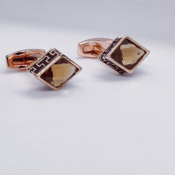 Rose Gold Rhombus Cufflinks