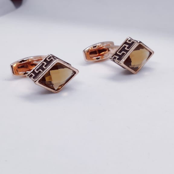 Rose Gold Rhombus Cufflinks