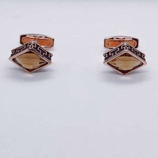 Rose Gold Rhombus Cufflinks