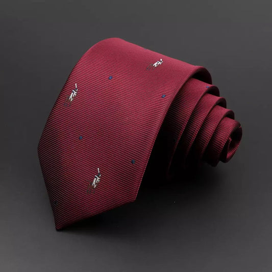 Rosewood Red Horse Jockey Printed Tie-SHOPWITHSTYLE