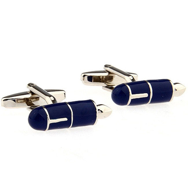 Fountain Pen Blue Cufflinks - SHOPWITHSTYLE