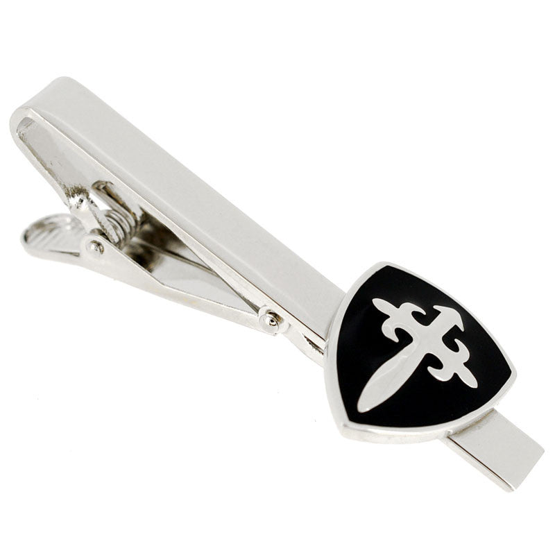 Royal Shield Fleur De Lis Cross Sword Tie Clip - SHOPWITHSTYLE
