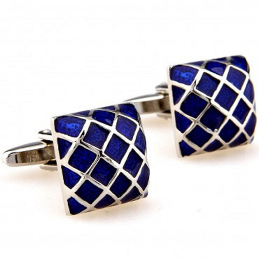 Blue Enamel Cufflinks for Men - SHOPWITHSTYLE