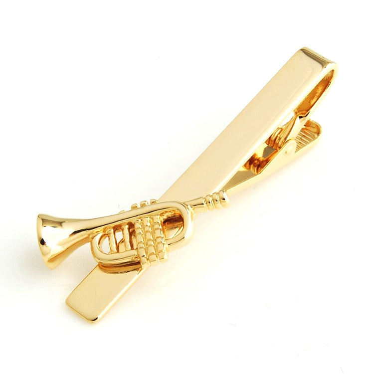 Gold-tone Trumpet Tie Clip for Men - SHOPWITHSTYLE