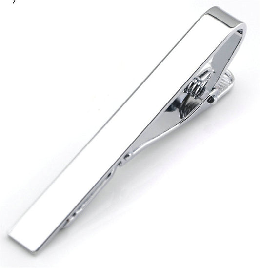 Silver-Tone Polished Skinny Tie Clip for Men - SHOPWITHSTYLE