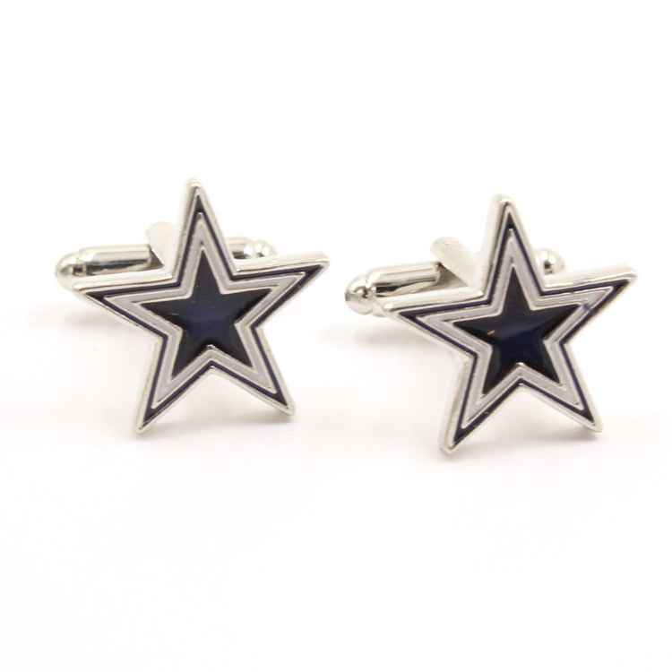 Navy and White Prismatic Star Cufflinks - SHOPWITHSTYLE