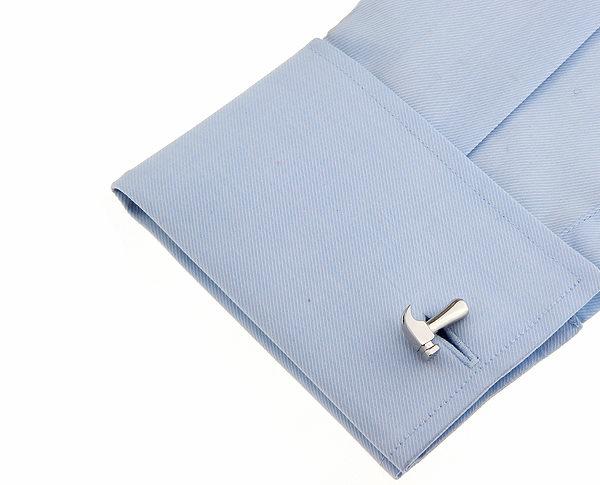 Silver-tone Small Hammer Cufflinks for Men - SHOPWITHSTYLE