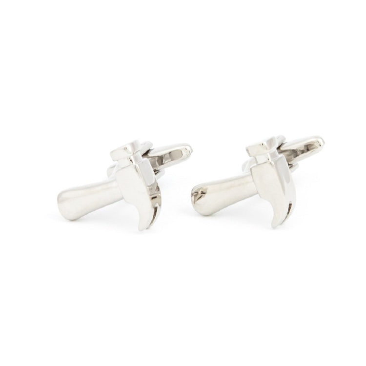 Silver-tone Small Hammer Cufflinks for Men - SHOPWITHSTYLE