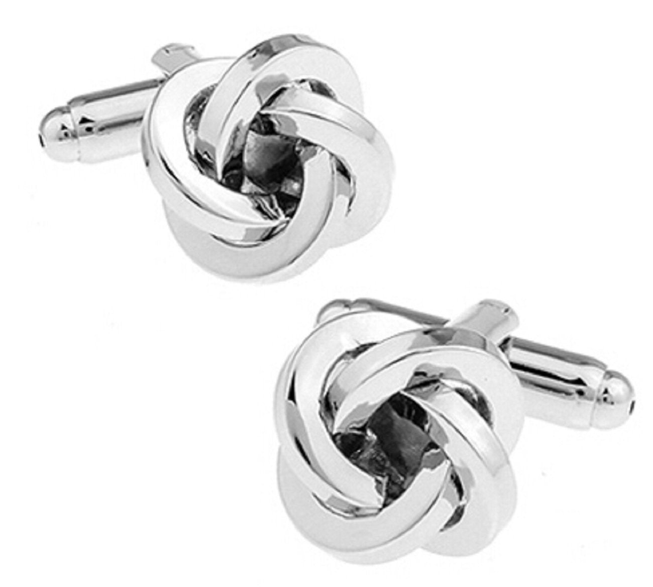 Silver Industrial Knot Cufflinks - SHOPWITHSTYLE