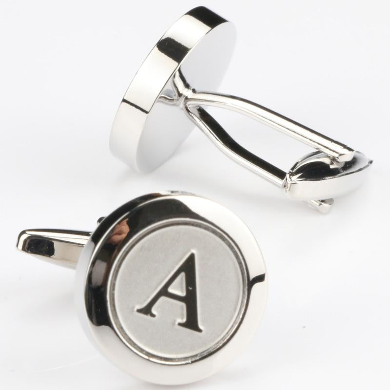 Personalized Round Letter A Cufflinks - SHOPWITHSTYLE