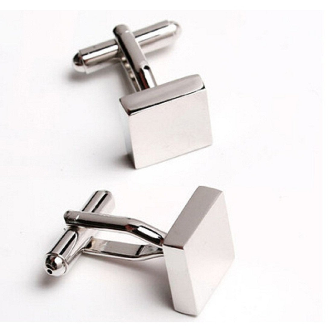 Engravable Square With Brushed Face Cufflinks for Men - SHOPWITHSTYLE