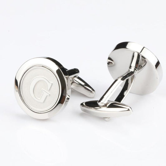 Personalized Round Letter G Cufflinks - SHOPWITHSTYLE