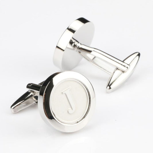 Personalized Round Letter J Cufflinks - SHOPWITHSTYLE