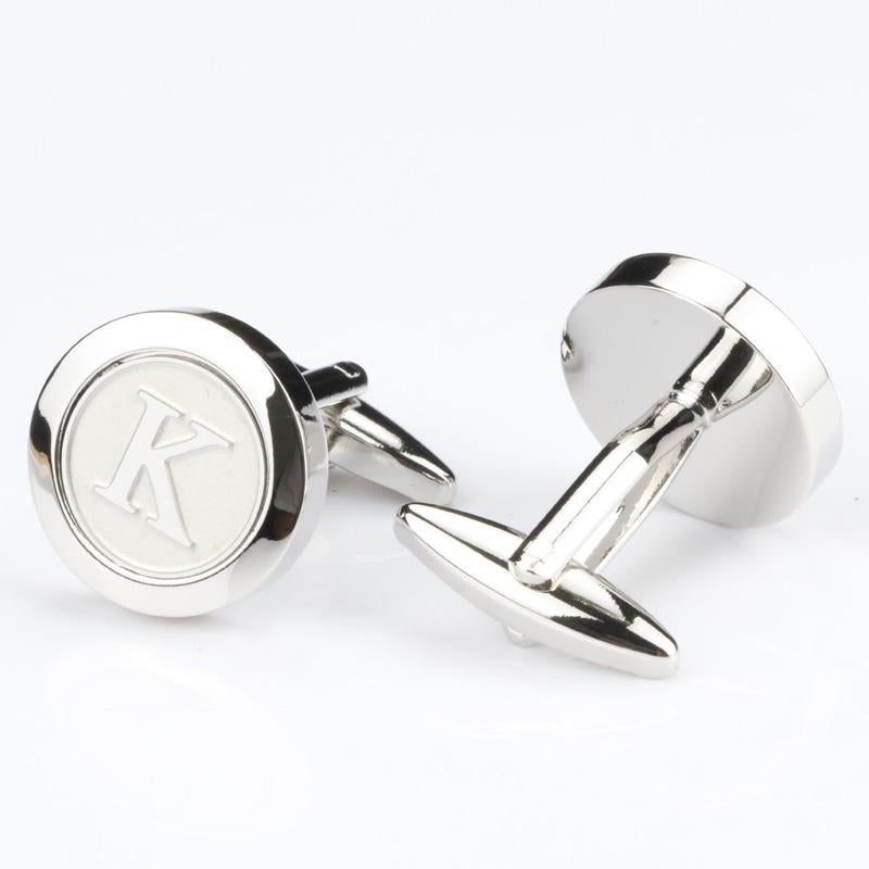 Personalized Round Letter K Cufflinks - SHOPWITHSTYLE