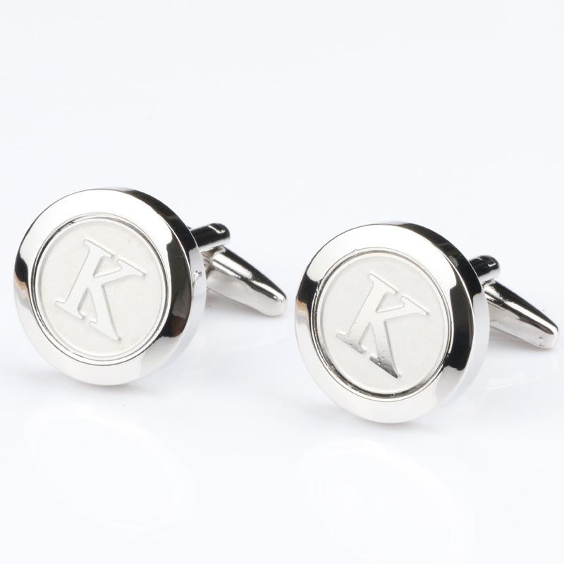 Personalized Round Letter K Cufflinks - SHOPWITHSTYLE