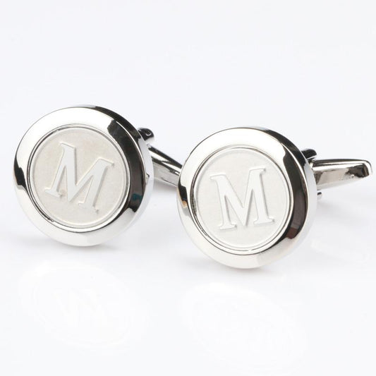 Personalized Round Letter M Cufflinks - SHOPWITHSTYLE