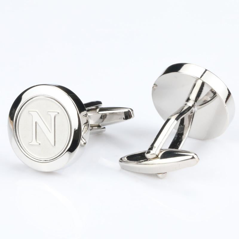 Personalized Round Letter N Cufflinks - SHOPWITHSTYLE