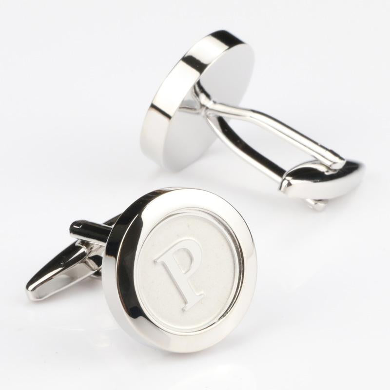 Personalized Round Letter P Cufflinks - SHOPWITHSTYLE