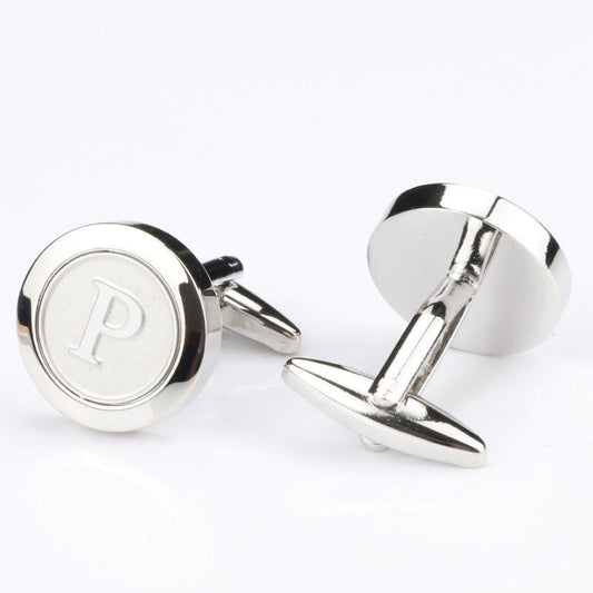 Personalized Round Letter P Cufflinks - SHOPWITHSTYLE